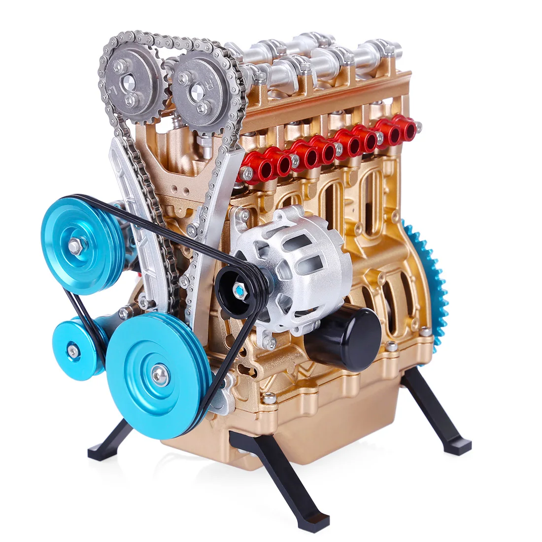 

Metal Car Mini Assembly Inline Four-Cylinder Engine Model Toys With Plastic Crankshaft For Adult Model Educational Toy For Kids