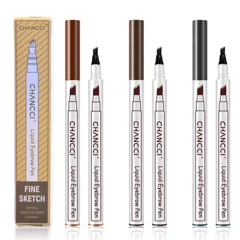 

Microblading Tattoo Eyebrow Pencil Long Lasting Waterproof Fork Tip Makeup Ink Sketch Eye Brow Pen KG66