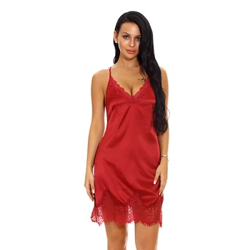 

Hot Erotic Lingerie Four Color Lace Skirt Back Cross Sling Dress Sexy Pajamas Plus Size Clothes