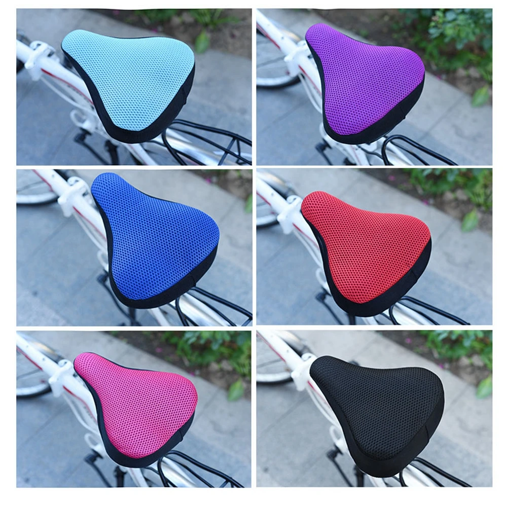3D Soft Bicycle Saddle Cover Shockproof Anti Slip Breathable Saddles Cycling Silicone Comfortable Seats Bicycle Bike Accessories,bicycle saddle cover,bicycle seat cover