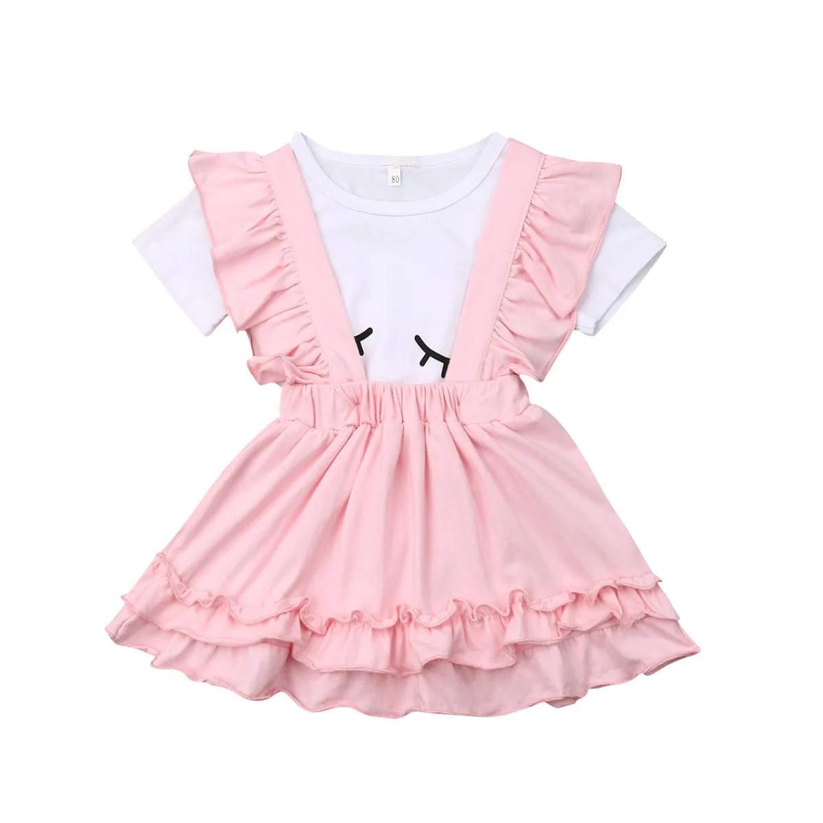 Emmababy 2019 Детские костюмы для десткая Одежда для девочек маленький ребёнок Fille детская одежда футболка + свободные штаны, комплект 2 шт