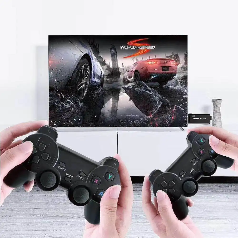 New 4K Games USB Wireless Console 3550 Classic Game Stick Video Game Console 64 Bit Mini Retro Controller HD Output Dual Playe