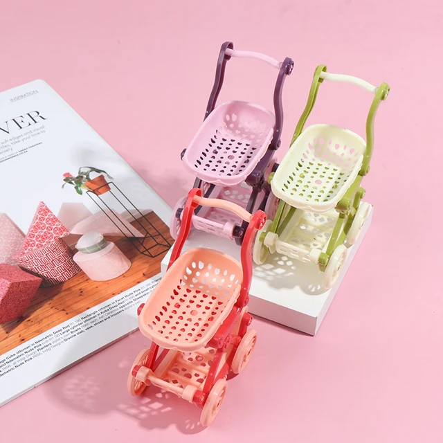 Mini Shopping Cart Salesman Sample For Kid Pretend Play Toy Dollhouse Decoration 4