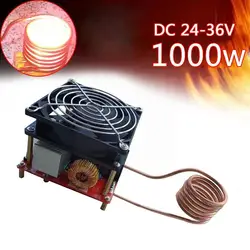 Plaque chauffante à Induction Zvs 1000w, Kit de chauffage à Induction, bobine de chauffage, allumage E1i1, noir et rouge 