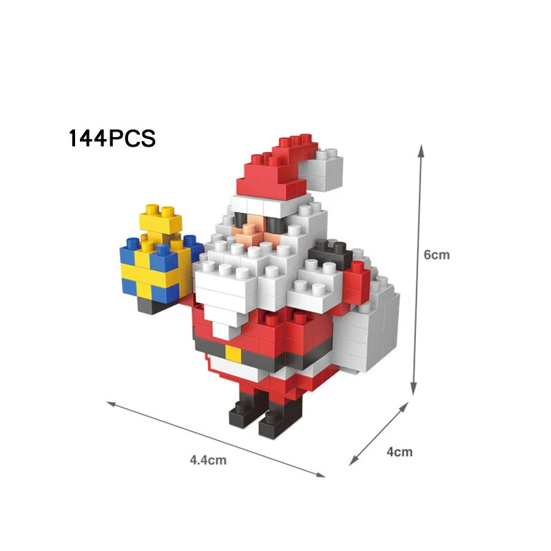 Greatest  creator winter building bricks Santa Claus Snowman bear micro diamond block figures nanobricks educ