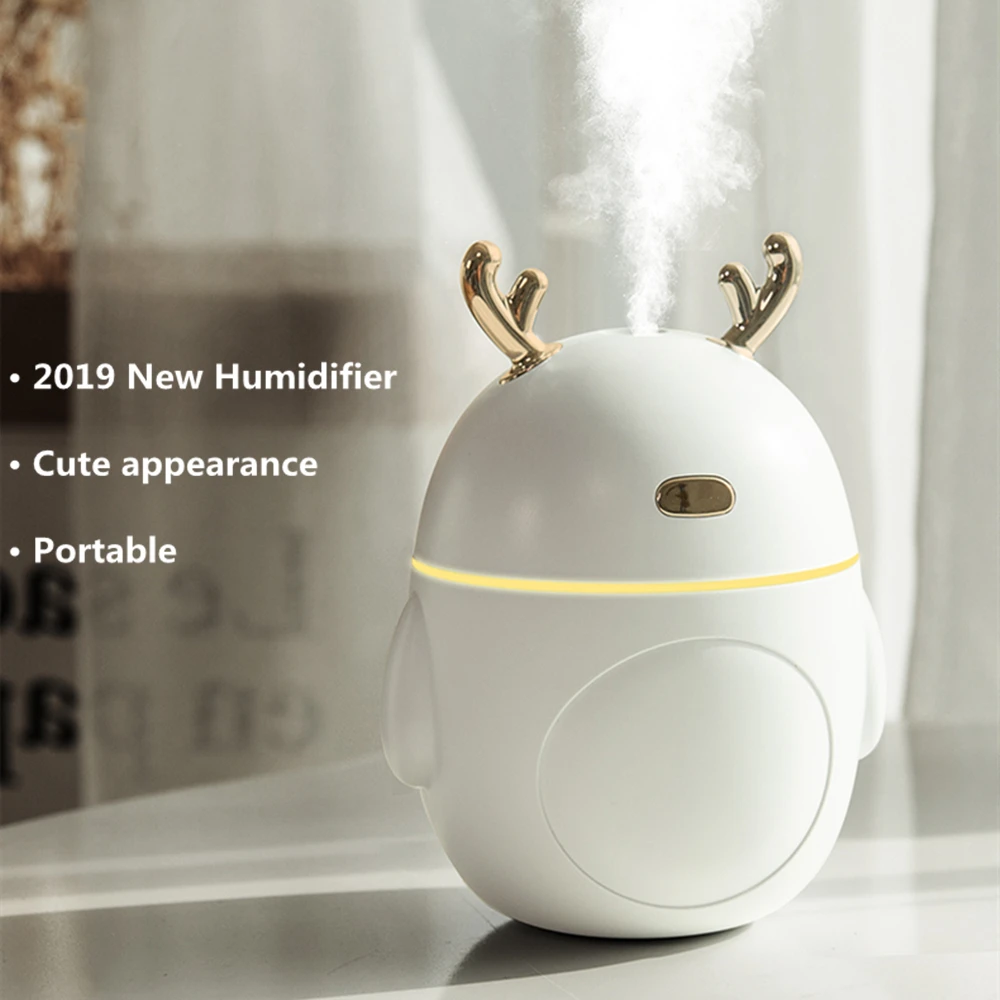

2019 new aromatherapy humidifier 320ml colorful atmosphere light aroma essential oil diffuser with a small fan and night light