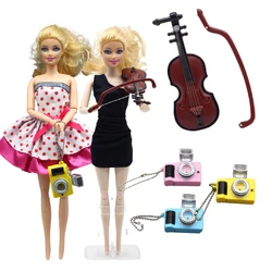KIEKA – caméra Miniature pour poupées Barbie, Instruments musicaux, violon, accessoires de décoration de maison, jouets pour enfants, offre spéciale 