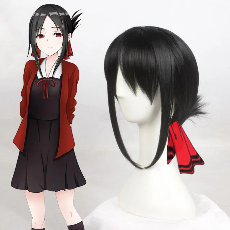 Kaguya-sama: Love is War Shinomiya Kaguya косплей парик Хэллоуин черные синтетические волосы