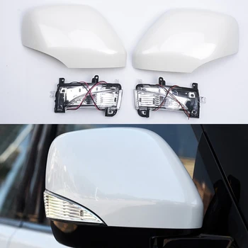

For Nissan PATROL Y62 2010- 2016 Car Rear View Rearview Mirror Cover Shell Replacement With LED Turn Signal Light Modified