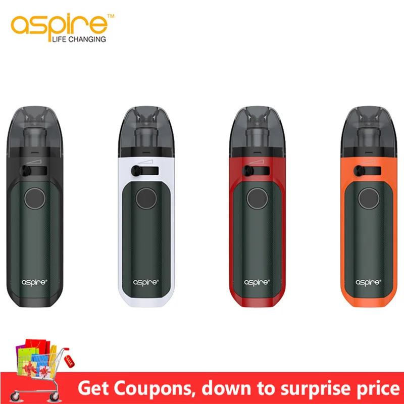 В наличии! Aspire Tigon AIO комплект 1300 мА/ч Батарея 4 6 мл Vape Pod с катушки электронная