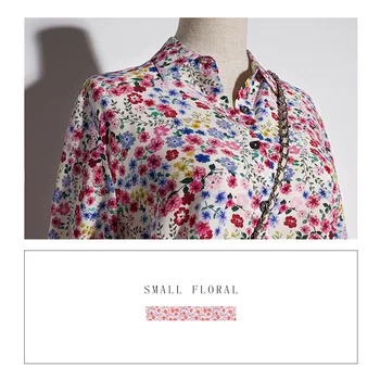 

2020 early spring new spot silk shirt fashionable European and American street style letters graffiti long sleeve shirt women