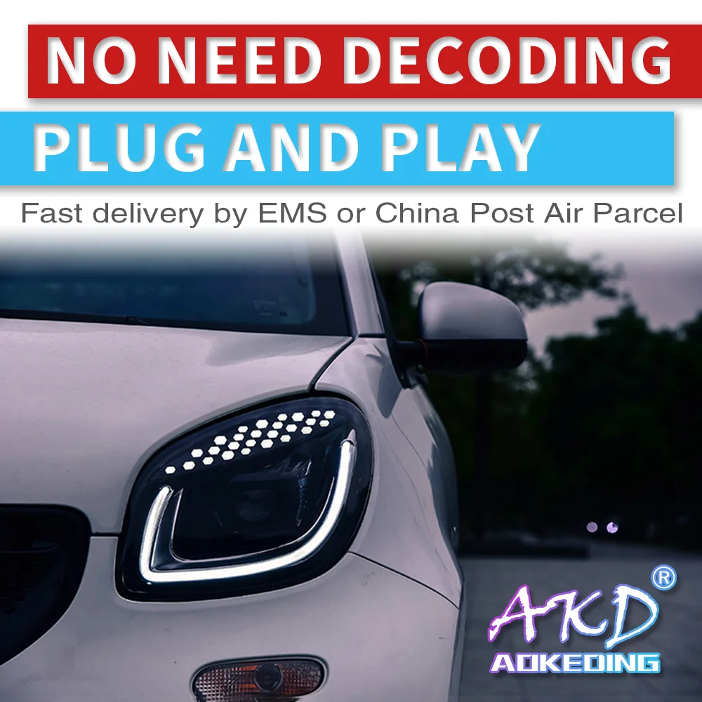 Автомобильный Стайлинг для BENZ smart фары ангельские глазки- для BENZ smart светодиодный световой бар Q5 Биксеноновые линзы светодиодный ламповый проектор