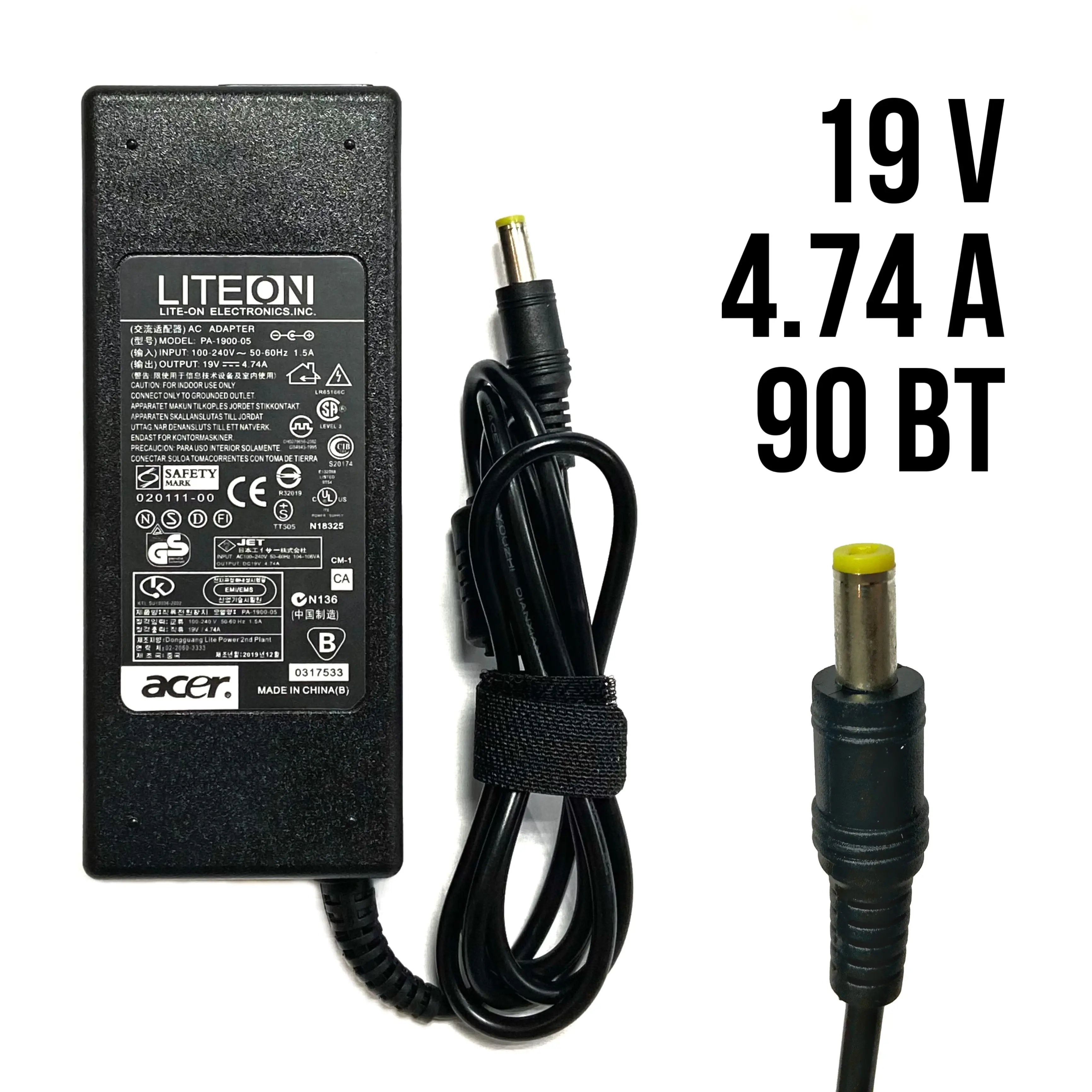 Power supply for laptop Acer Aspire 7735G. Charger 19 v 4.74 a 90 W | Компьютеры и офис