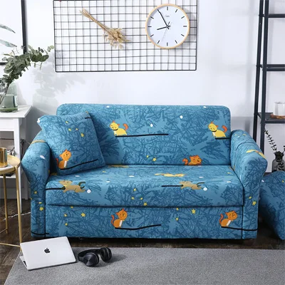 Цветной плотный чехол для дивана с принтом, эластичный чехол для дивана в стиле L, секционные Угловые Чехлы для дивана