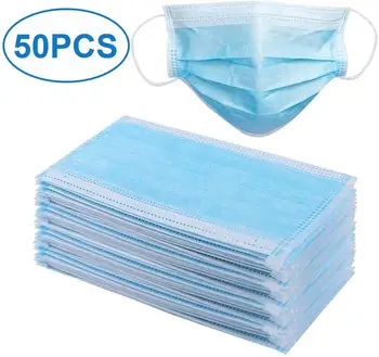 

50PC Face M/asks with Breathing - 100% Cotton, Cloth M/asks -Protection from Dust, Pollen, Pet Dander, Other Airborne Irritant