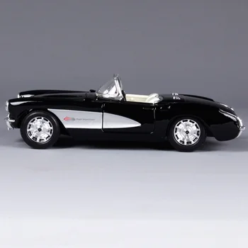 

Black 1957 Chvrolet Corvette 1:24 Scale Alloy Car Model Diecasts & Toy Vehicles High Quality Collection Kids Toys Gift