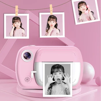 子供カメラインスタント印刷子供のための1080 1080p hdカマラと熱写真用紙誕生日プレゼントのためのおもちゃカメラ