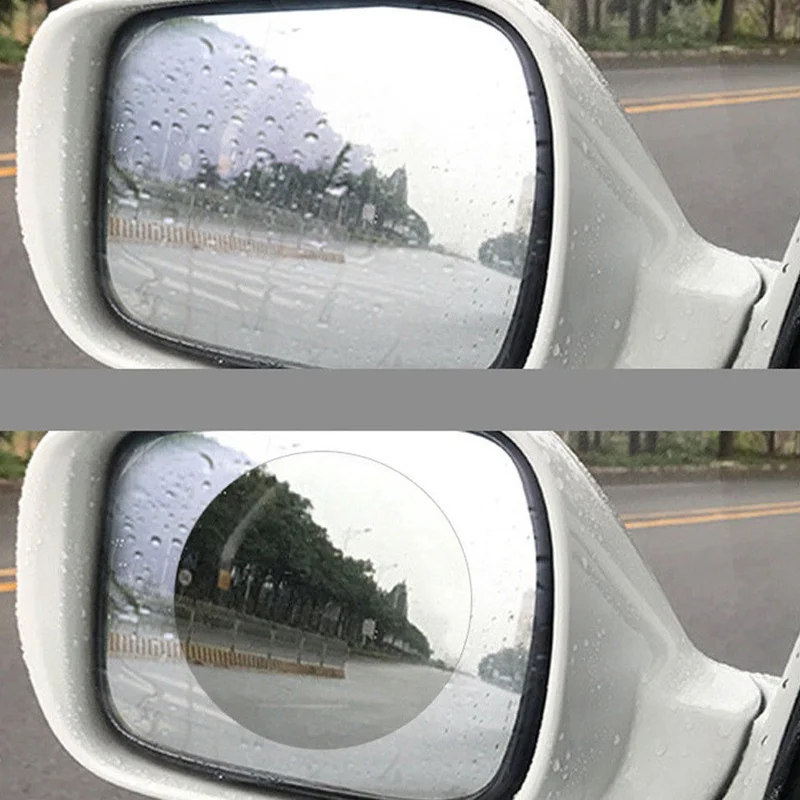 2PCS Car Mirror Window Clear Film Anti Dazzle Car Rearview Mirror Protective Film Waterproof Rainproof Anti Fog Car Sticker