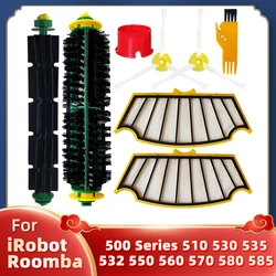 Accesorios filtro HEPA principales y Cepillo Lateral para iRobot Roomba 500 Series 510, 530, 535, 532, 550, 560, 570, 580, 585 Aspiradora Robótica