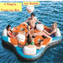 Bestway Складная портативная водная надувная подушка с 2 ведрами для льда океан рай плавающий ряд плавающая кровать Подшипник нагрузки 360 кг 2,57 м* 2,57 м