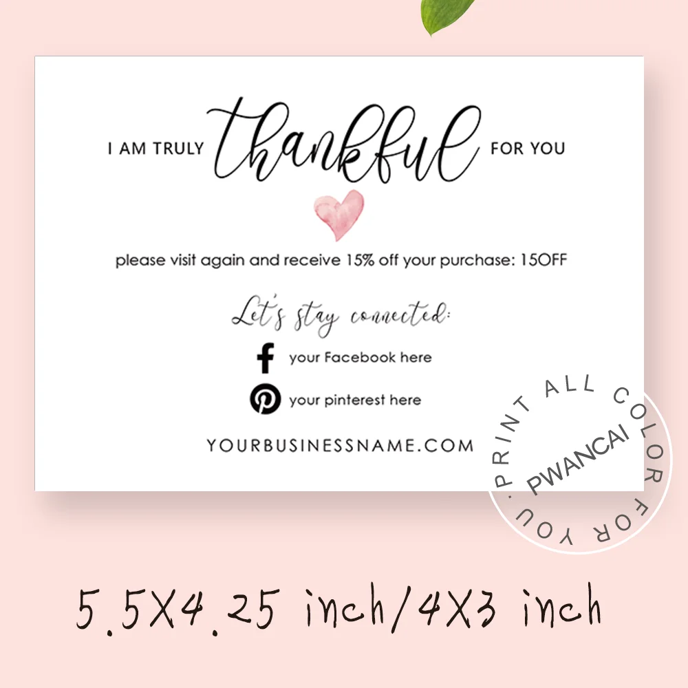 

Editable Thank You for Shopping Small,Bakery Business Card Template for Your Order Cookie Card,Shopping Cart Thank You Cards