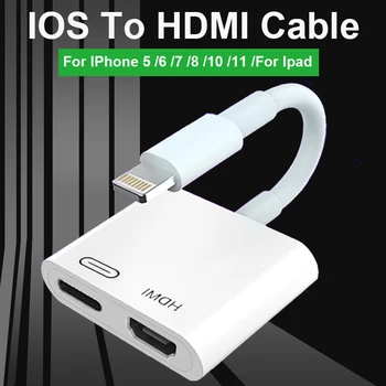 

HDMI Cable For Iphone IOS HDMI Adapter For lightning to Digital TV HDMI Converter For Ipad For IPhone 7 8 11 HDMI Port 4K 1080P