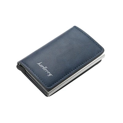 Держатель кредитной карты Бумажник Алюминиевый мужской женский металлический кошелек для карт пакет визитных карточек протектор RFID Блокировка металла - Цвет: blue