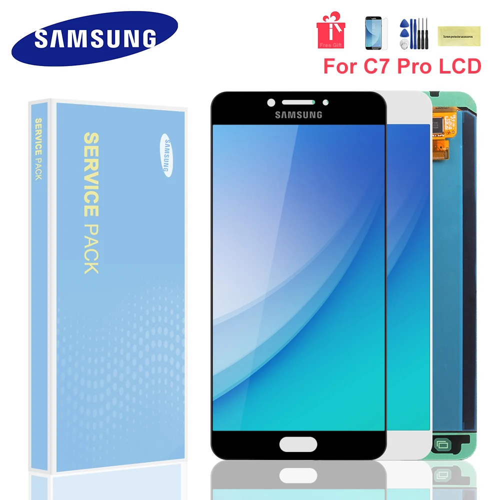 Super Amoled For Samsung Galaxy C7 Pro 