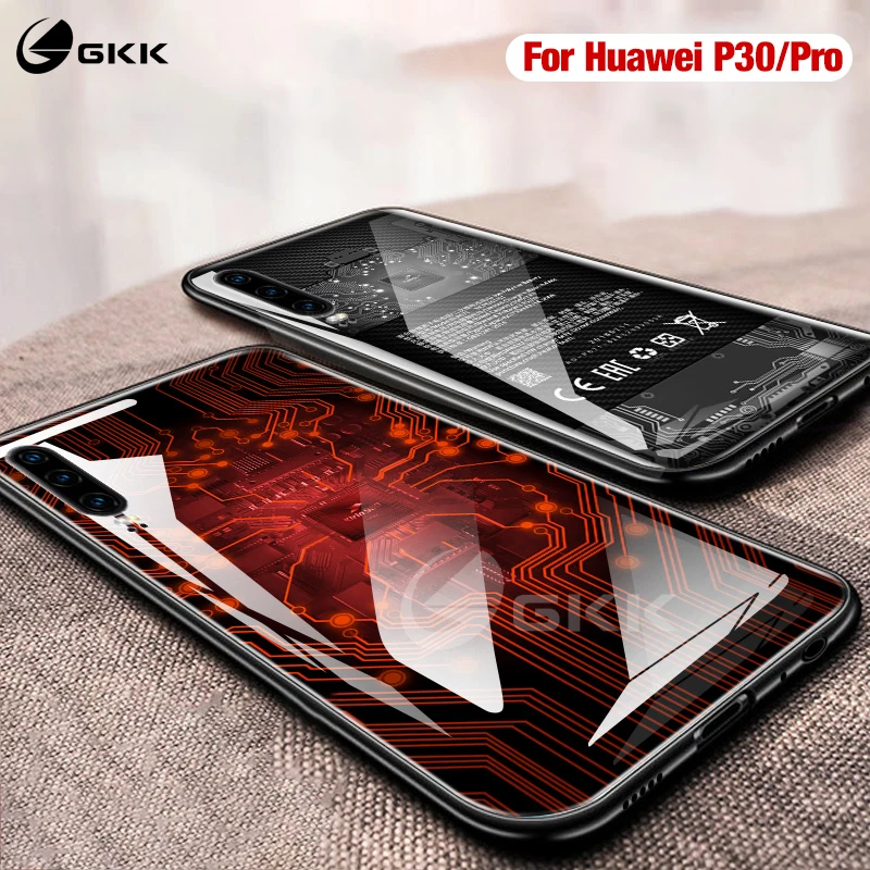 Чехол GKK из закаленного стекла для huawei P30 Pro Lite защитный противоударный чехол с