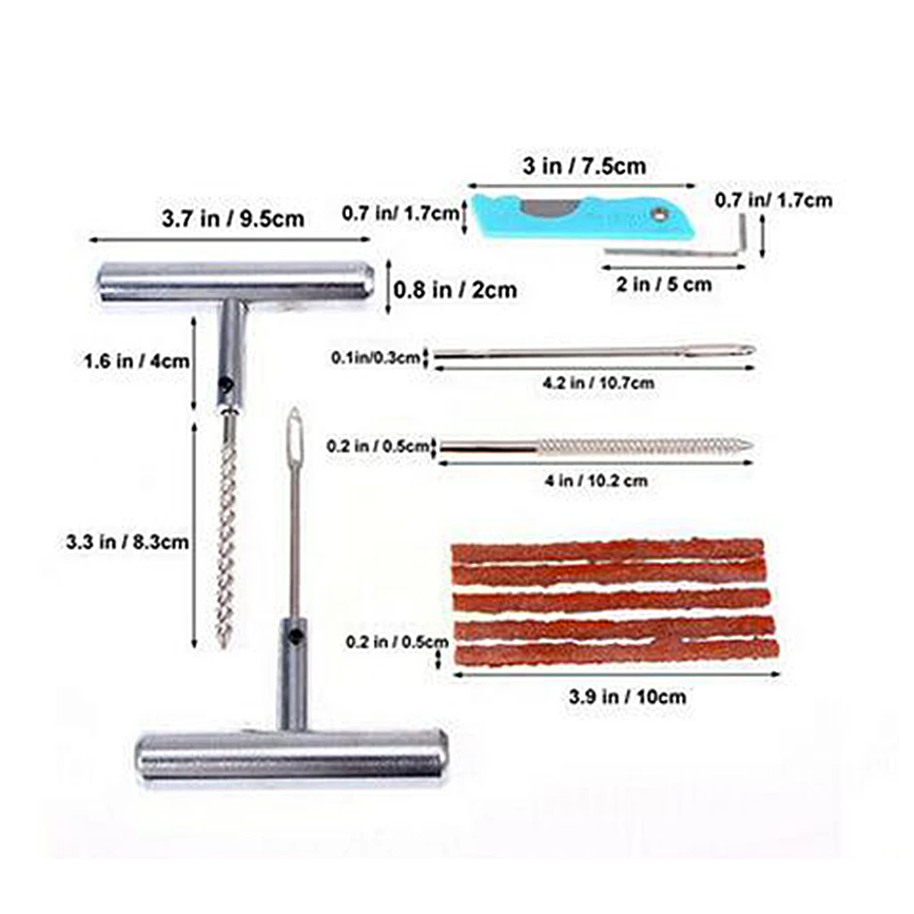 Universal Tire Repair Kit to Fix Punctures and Plug Flats, 11-Piece Value Pack, Perfect for Cars, Trucks, Motorcycles, ATV Universal Tire Repair Kit to Fix Punctures and Plug Flats, 11-Piece Value Pack, Perfect for Cars, Trucks, Motorcycles, ATV