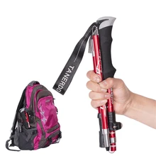 Противоударной защитной плёнки для трость Пеший Туризм Поход след Сверхлегкий 4 регулируемая трость для похода, Алюминий сплав складные трости