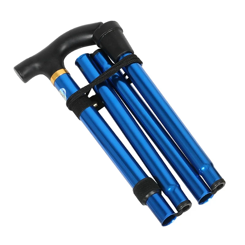

Best Hot Sale Walking Stick Hiking Trekking Ultralight 4 Sections Adjustable Canes Aluminum Alloy Folding Sticks EK-New