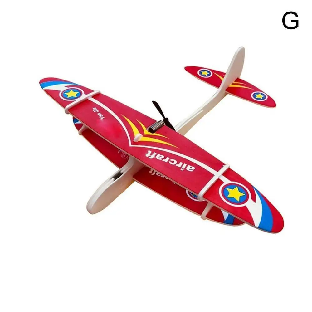 Star fuselage Brain Game Freehand-flying фиксированный крыло планерный самолет конденсатор Пена DIY самолет модель обучающая игрушка для детей - Цвет: Star fuselage