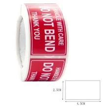 

250Pcs/Roll Fragile Warning Label Stickers Please Handle With Care For Goods Shipping Express Label Packaging Mark Special Tag