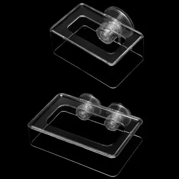 

Acrylic Aquarium Fish Feeder Simple Installation Fish Food Feeder Feeding Ring for Fish Tank Aquarium with Suction Cup
