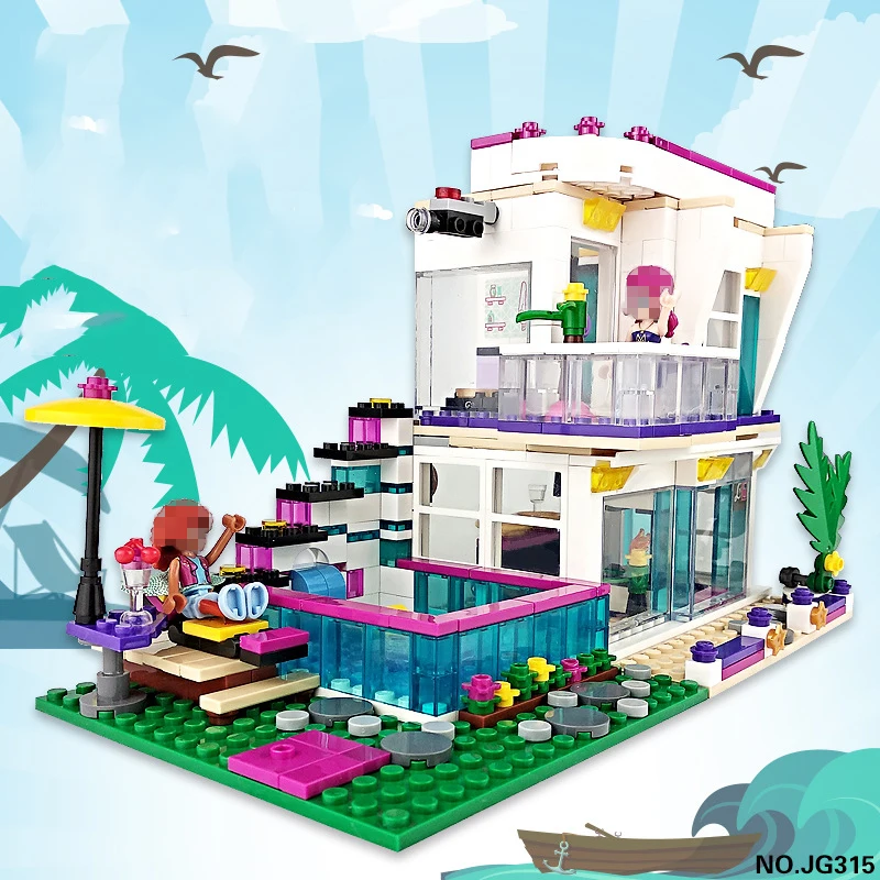 

JG312 656Pcs Movie Series Dream Castle Building Block Brick Educational Toys For Children Compatible legoings Girl Friends 25014