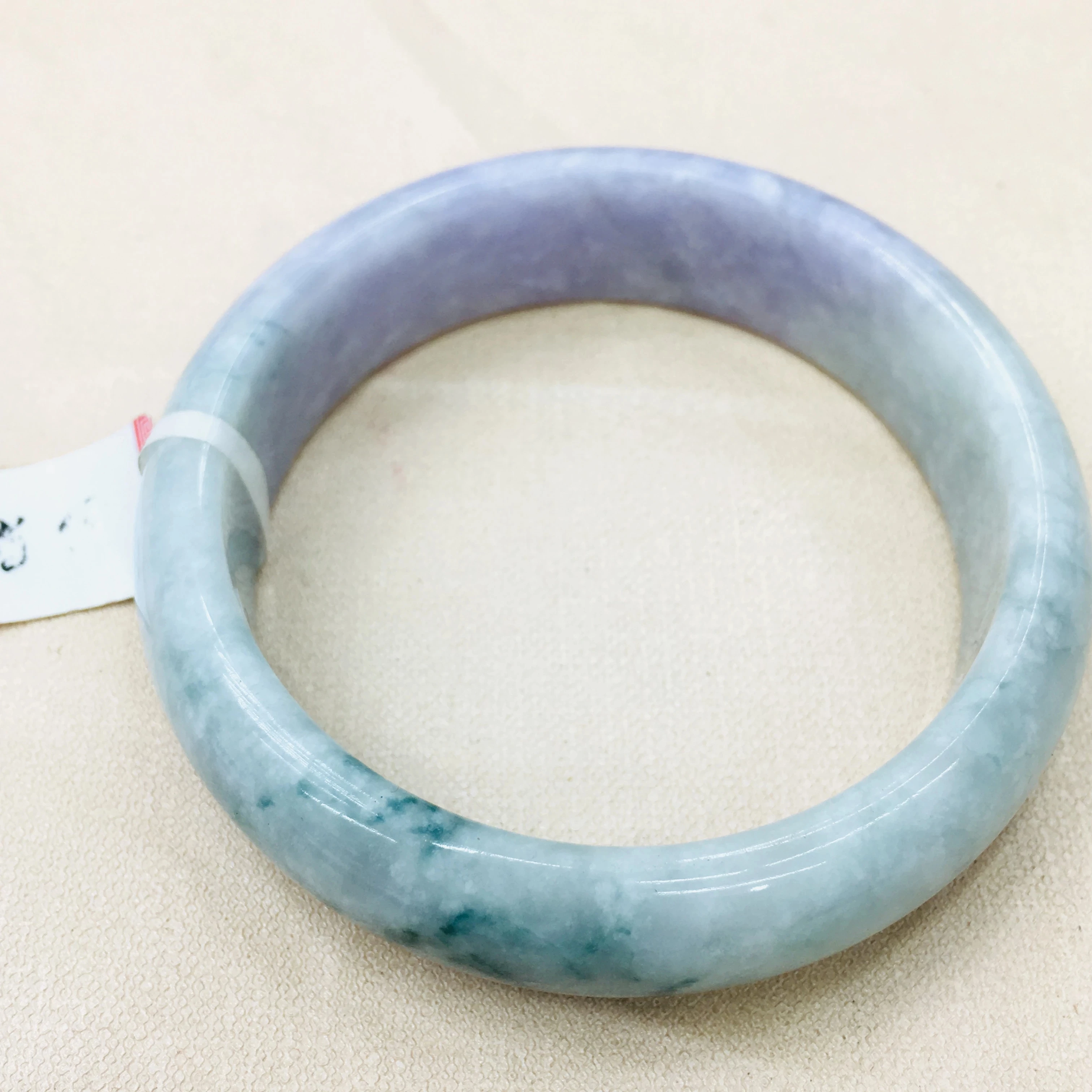 Natural Burmese Emerald Noble Light Purple Two-Color Bracelet Princess Jade