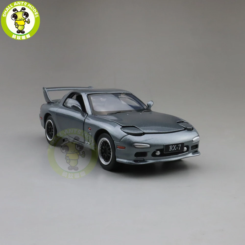 1/32 JACKIEKIM MAZDA RX-7 RX 7 литая модель автомобиля игрушки для детей Детское звуковое освещение подарки