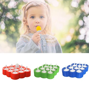 

Popsicle Molds Mini Ice Pops Mold With 9 Stickers Silicone Ice Cream Maker Kitchen Utensils Popsicle Mold Popsicle Making Tool