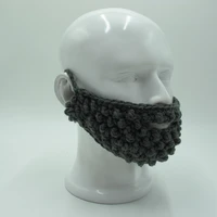 Handmade Knitted Funny Fake Beard Man Face-warmer Cap High Quality Winter Beanie Hat For Christmas Halloween Costume Party 1