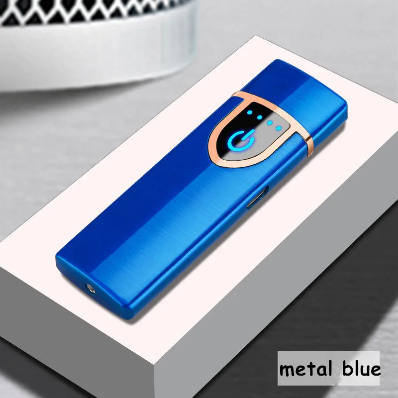Электронная ветрозащитная зажигалка с Usb зарядкой тонкая женская и Мужская