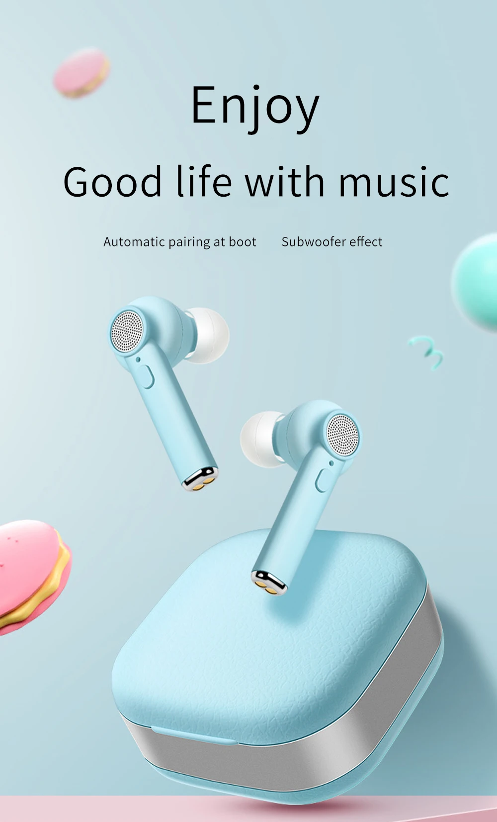 Новинка D012 TWS 5,0 Bluetooth наушники Macaron мини беспроводные Bluetooth наушники мини спортивные наушники портативные деловые наушники