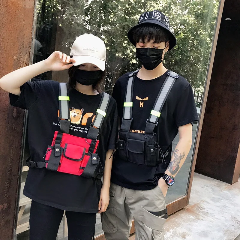 

2019 New Style Creative Reflective Backpack Men's Fashion And Personality Trend Backpack Night Security Package Middle School St