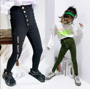 

2020 Korea style girls long pants spring fashion girls pants 4-10t C564