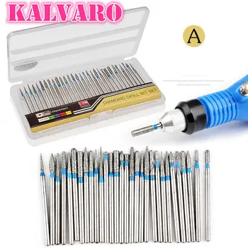 

30PC/Set Nail Drill Bits Set Tungsten Steel Alloy Cuticle Clean For Manicure Nail Files Set Ceramic Milling Cutter Nail Art Tool