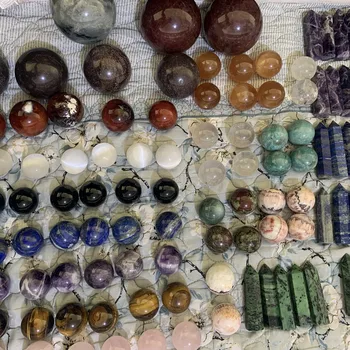 

Various natural spheres crystal stone ball healing and home decoration moonlight stone chakra feng shui stones sphere