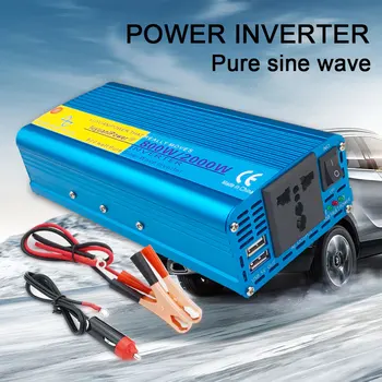 

Pure Sine Wave Inverter 800W/2000W DC 12V to AC 220V Portable Car Power Inverter Charger Converter Adapter Universal Socket
