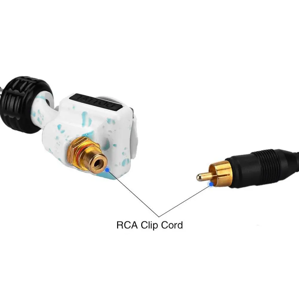Машинка для перманентного макияжа с белым рисунком алюминиевая вращающаяся