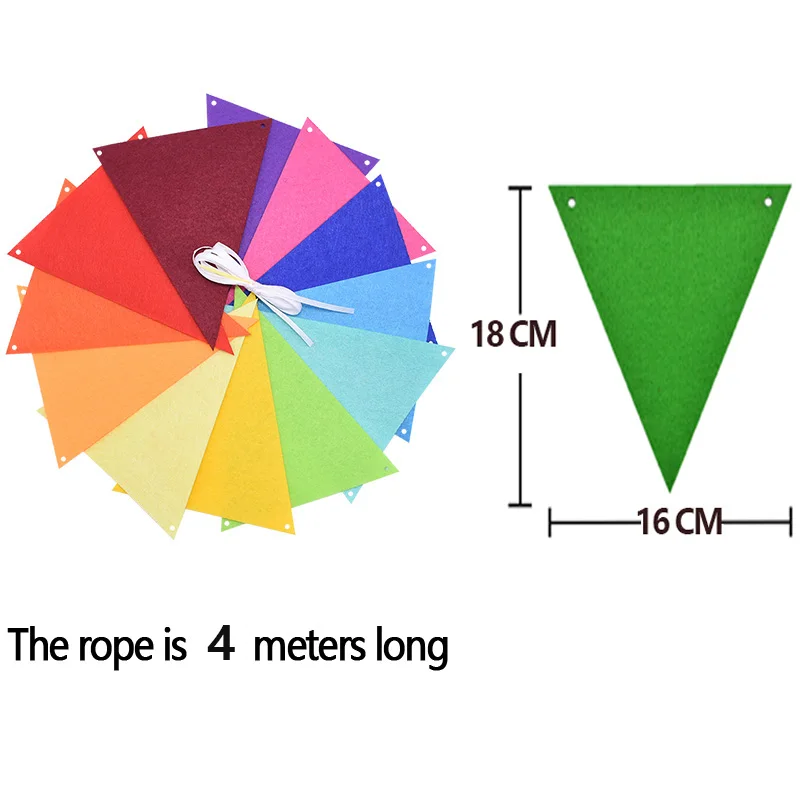 12 флагов 18 см красочные фетровые гирлянды для баннеров на день рождения флаги вымпел детский душ Свадебные гирлянды из флажков вечерние украшения