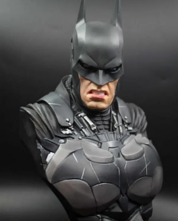 Batman 1/3 Scale Action Arkham Dark Knight Dawn of Justice Bust Collection Statue Figure W/3 heads IN STOCK - Color: black color